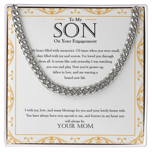 Seems Like Yesterday cuban link chain silver front