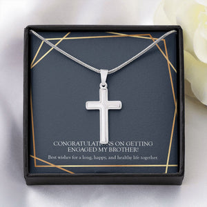 Healthy Life Together stainless steel cross yellow flower