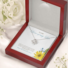 Load image into Gallery viewer, A Marriage That Defines Forever love knot necklace premium led mahogany wood box

