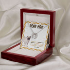 Being my Mommy horseshoe necklace premium led mahogany wood box