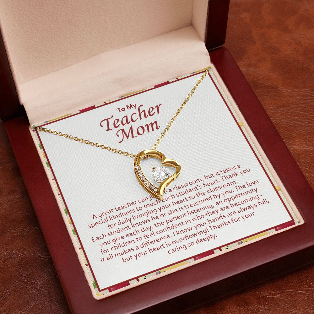 Juggle A Classroom forever love gold pendant premium led mahogany wood box