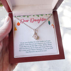 Bright and More Radiant alluring beauty necklace luxury led box hand holding