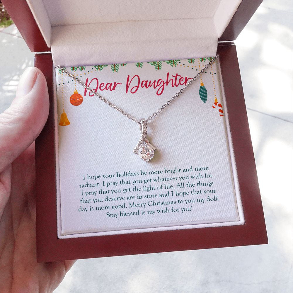 Bright and More Radiant alluring beauty necklace luxury led box hand holding