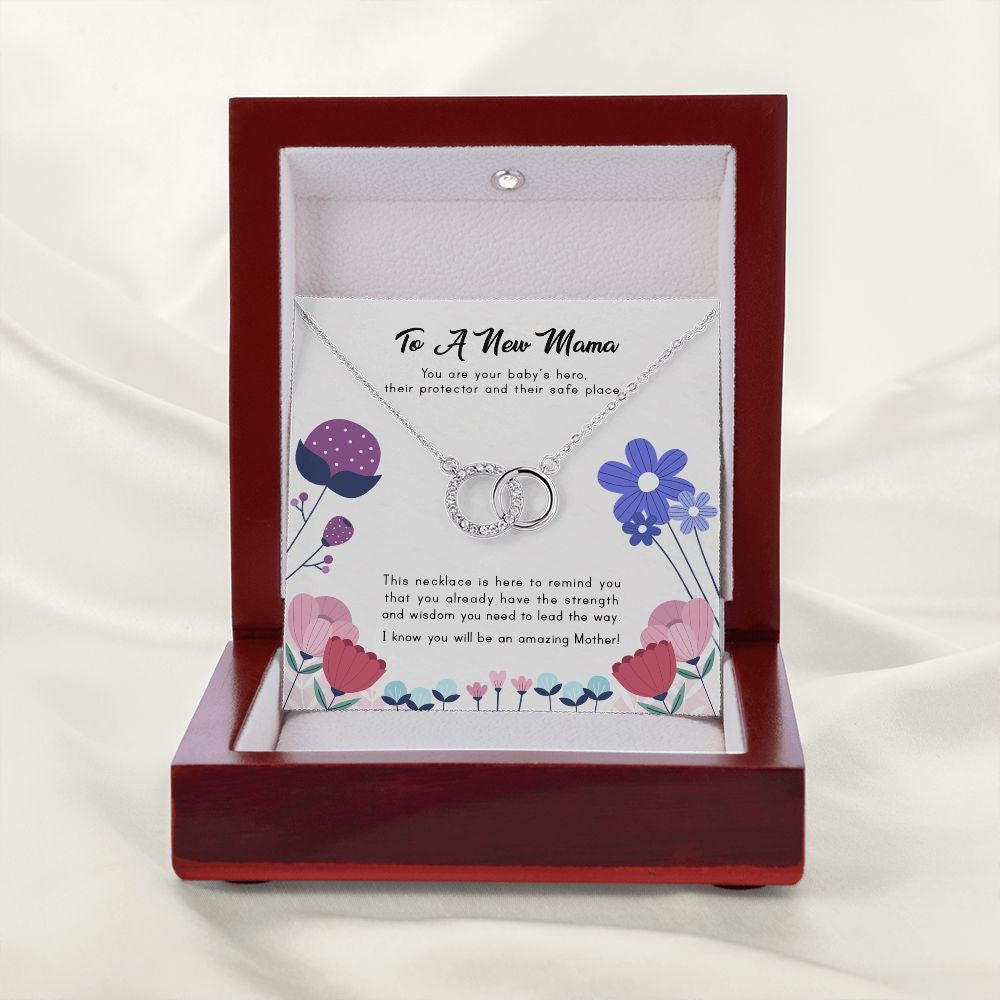 Baby Hero double circle necklace premium led mahogany wood box