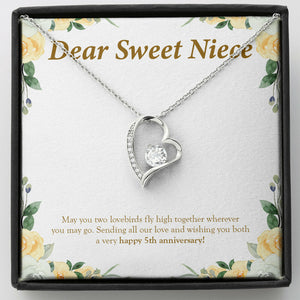 Wherever You May Go forever love silver necklace front