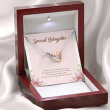 Load image into Gallery viewer, Lending A Helping Hand interlocking heart necklace premium led mahogany wood box
