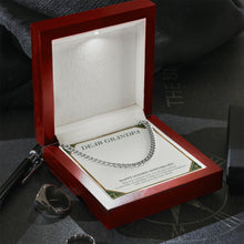 Load image into Gallery viewer, Nothing But Happiness cuban link chain silver premium led mahogany wood box
