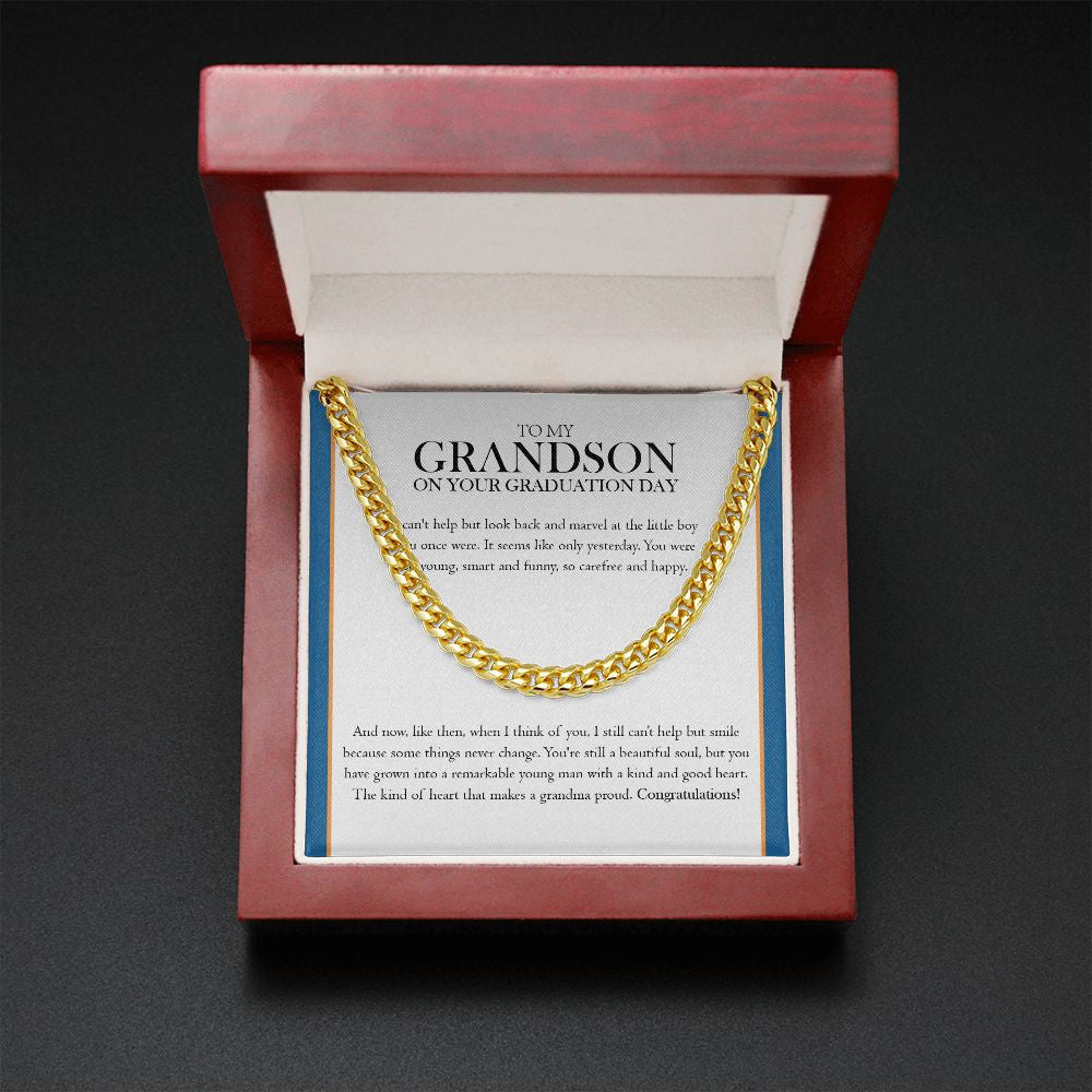 A Remarkable Young Man cuban link chain gold mahogany box led