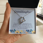 Many Things at Once forever love silver necklace in hand