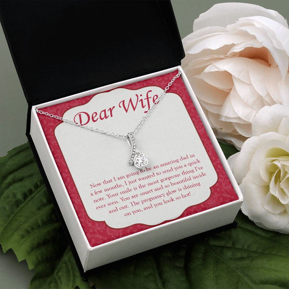 Pregnancy Glow Is Shining alluring beauty pendant white flower