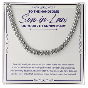Special Way You Love Her cuban link chain silver front