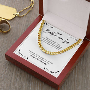 Together You Look Perfect cuban link chain gold luxury led box