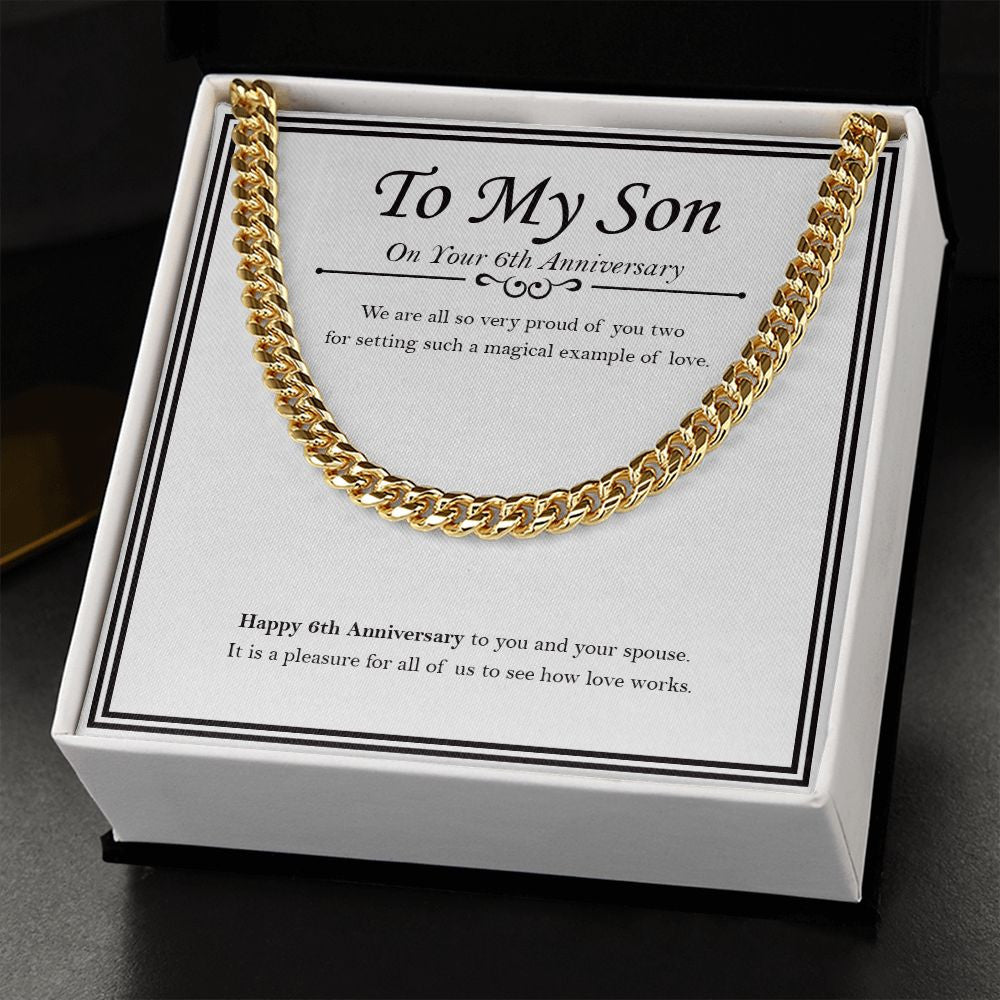 Pleasure To See cuban link chain gold standard box