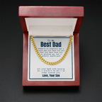 Hard work Raising Me cuban link chain gold mahogany box led
