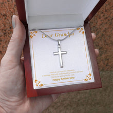 Load image into Gallery viewer, Marriage Filled With Love stainless steel cross luxury led box hand holding
