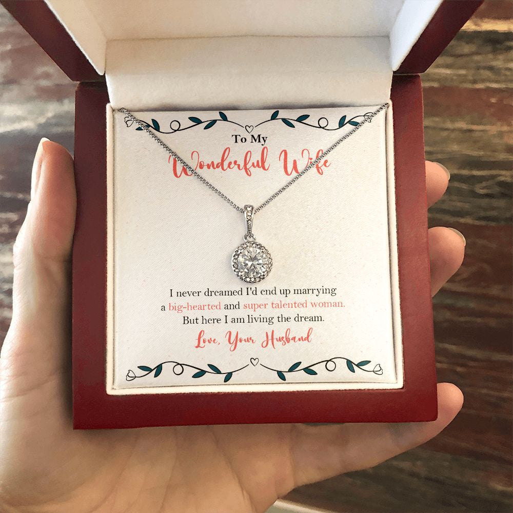 Big hearted Woman eternal hope necklace luxury led box hand holding