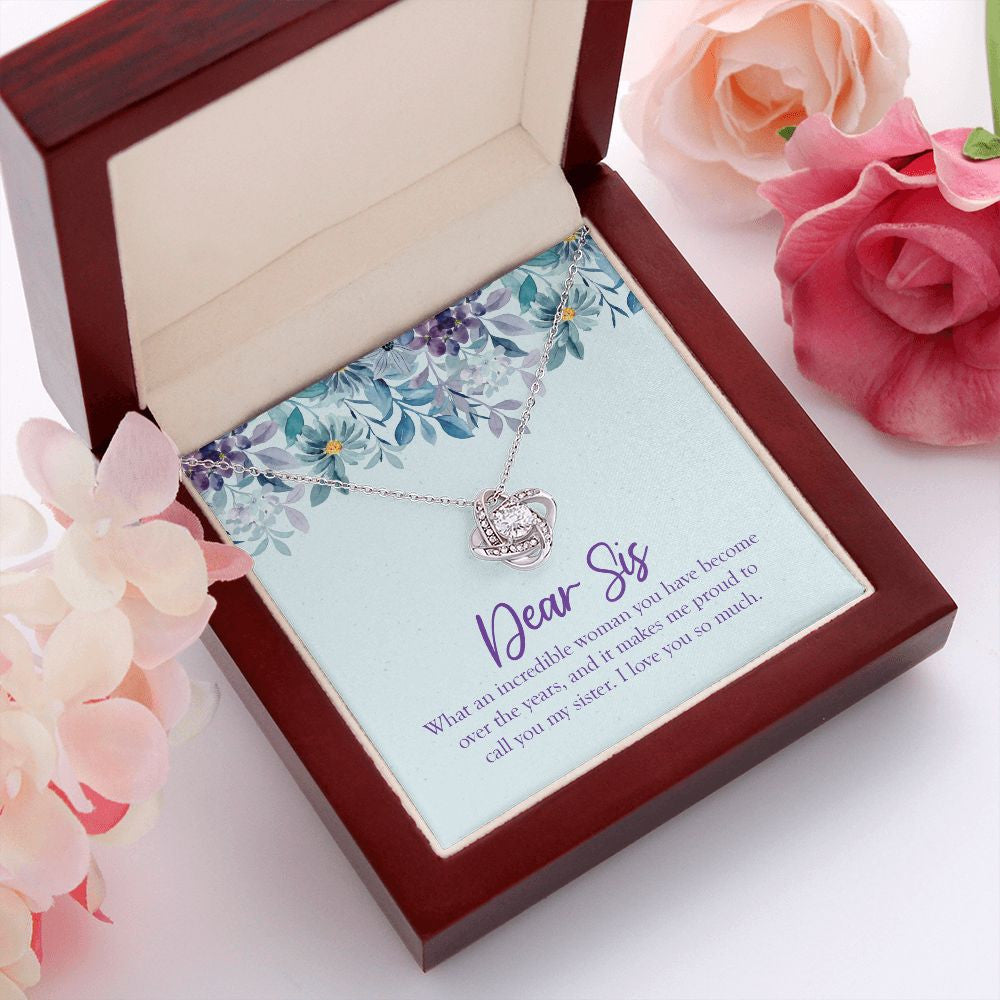 What An Incredible Woman love knot pendant luxury led box red flowers