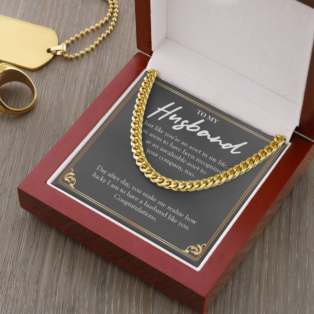 Asset In My Life cuban link chain gold luxury led box