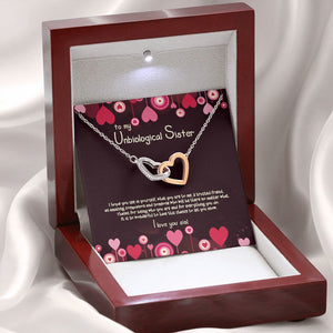 Amazing Companion interlocking heart necklace premium led mahogany wood box
