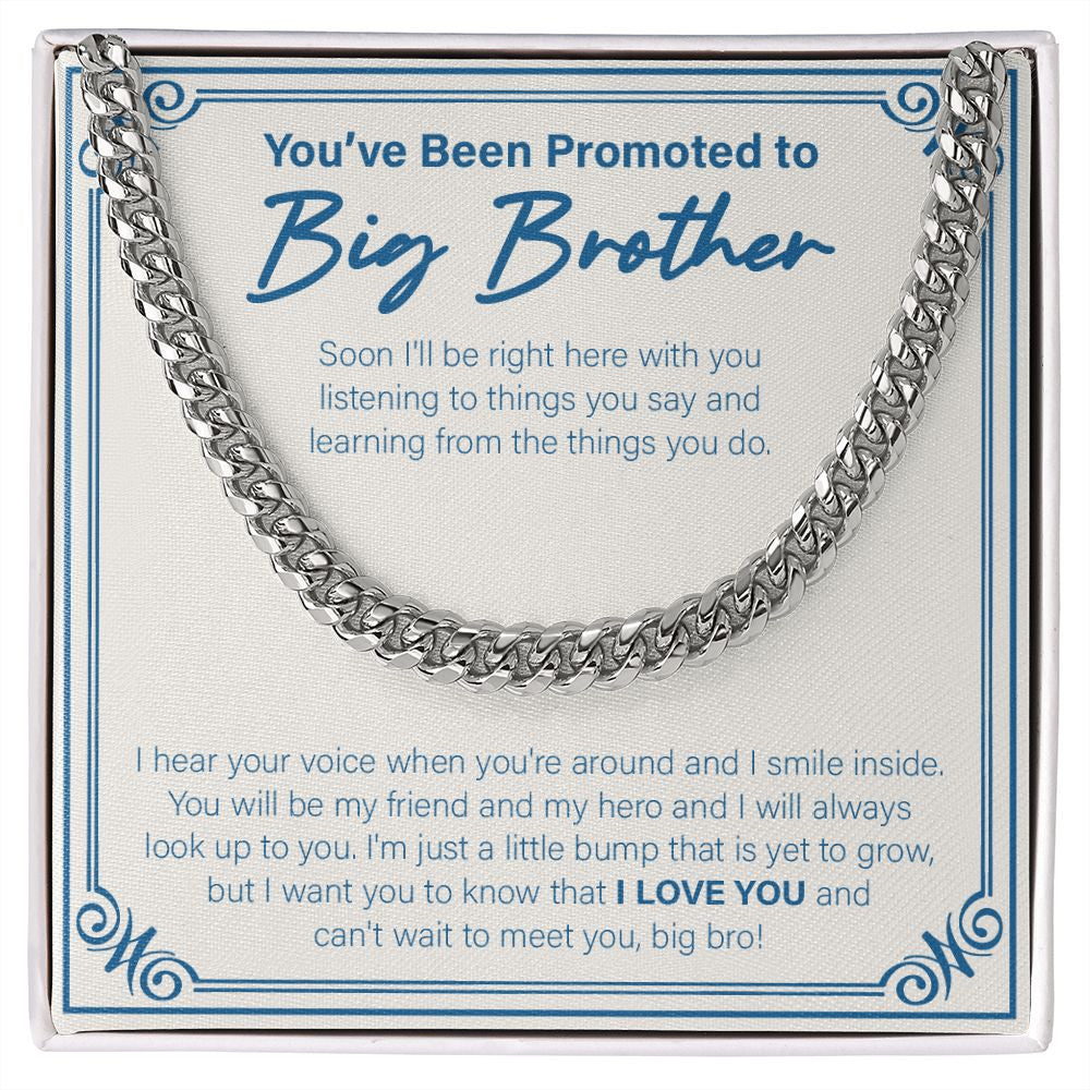 My Friend And Hero cuban link chain silver front