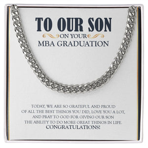 Great Things In Life cuban link chain silver front