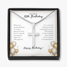 Load image into Gallery viewer, Certainly Extra-Special stainless steel cross necklace front
