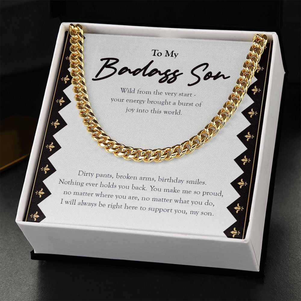 Wild From The Very Start cuban link chain gold standard box
