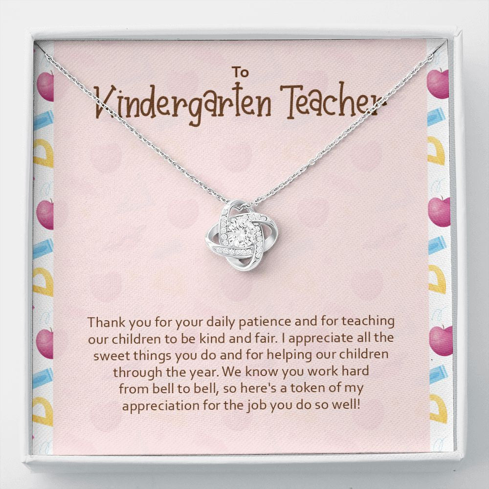 Teaching Our Children love knot necklace front