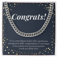An Extraordinary Leader cuban link chain silver front