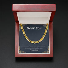 Load image into Gallery viewer, Adored And Cherished cuban link chain gold mahogany box led
