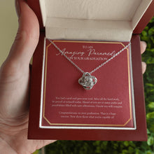 Load image into Gallery viewer, Gave your Soul love knot necklace luxury led box hand holding
