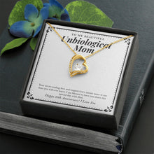 Load image into Gallery viewer, Share This Special Day forever love gold necklace front

