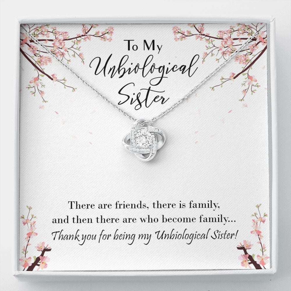 Who Become Family love knot necklace front