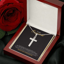 Load image into Gallery viewer, Saying This To You stainless steel cross luxury led box rose
