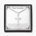Inspirational Stories Of Life stainless steel cross necklace front
