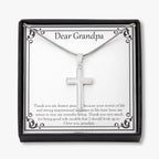 Inspirational Stories Of Life stainless steel cross necklace front