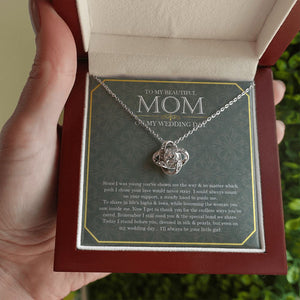 Becoming A Woman love knot necklace luxury led box hand holding