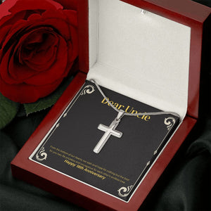 Nothing But The Best stainless steel cross luxury led box rose