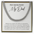 Behind Every Student cuban link chain silver front