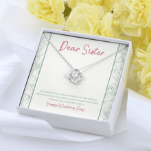 Load image into Gallery viewer, You Deserve All The Happiness love knot pendant yellow flower
