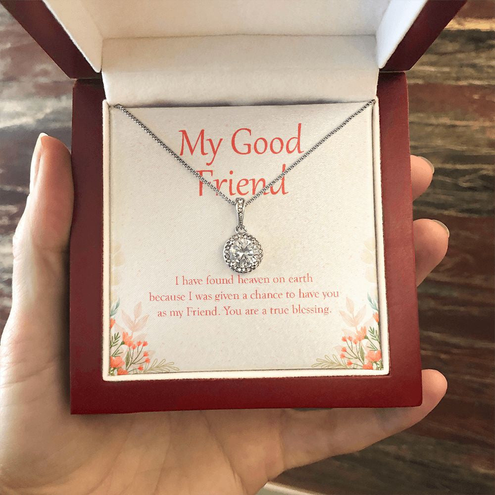 Heaven On Earth eternal hope necklace luxury led box hand holding