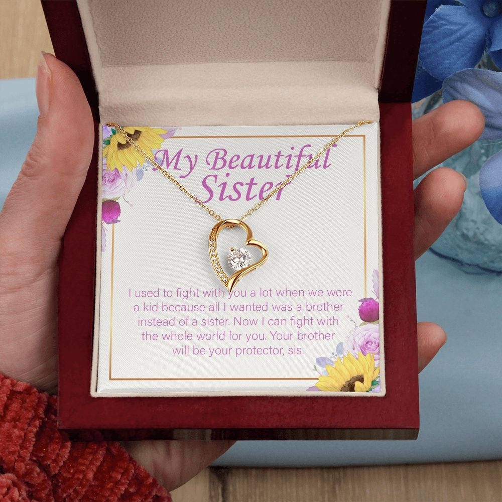 I will Be Your Protector forever love gold pendant led luxury box in hand