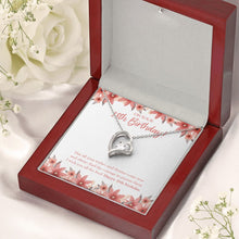 Load image into Gallery viewer, Courage To Pursue forever love silver necklace premium led mahogany wood box
