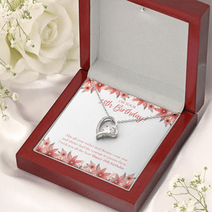 Courage To Pursue forever love silver necklace premium led mahogany wood box