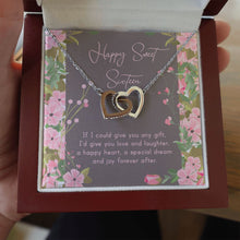 Load image into Gallery viewer, Joy Forever After interlocking heart necklace luxury led box hand holding
