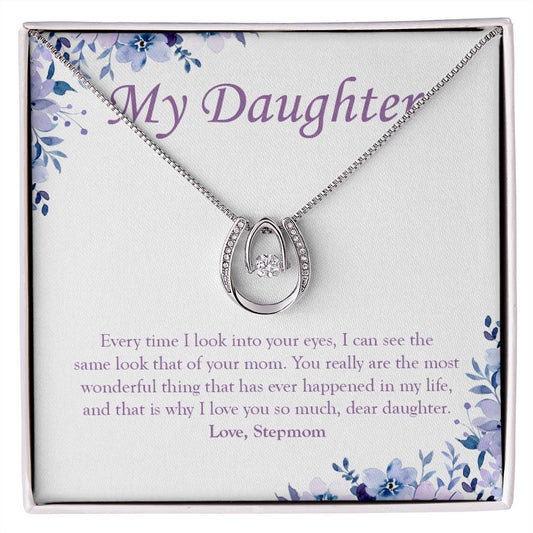 The Most Wonderful Thing horseshoe necklace front