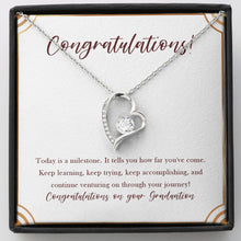 Load image into Gallery viewer, Today Is A Milestone forever love silver necklace front
