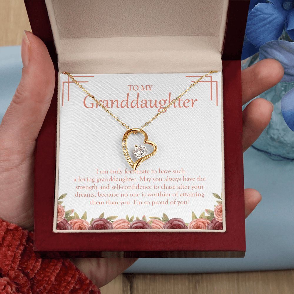 Strength And Self-Confidence forever love gold pendant led luxury box in hand