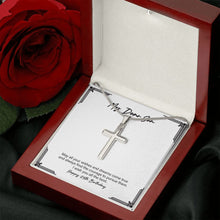 Load image into Gallery viewer, All The Best For You stainless steel cross luxury led box rose
