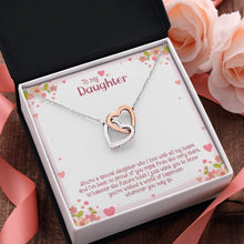 Load image into Gallery viewer, Happiness Whenever You May Go interlocking heart pendant pink flower
